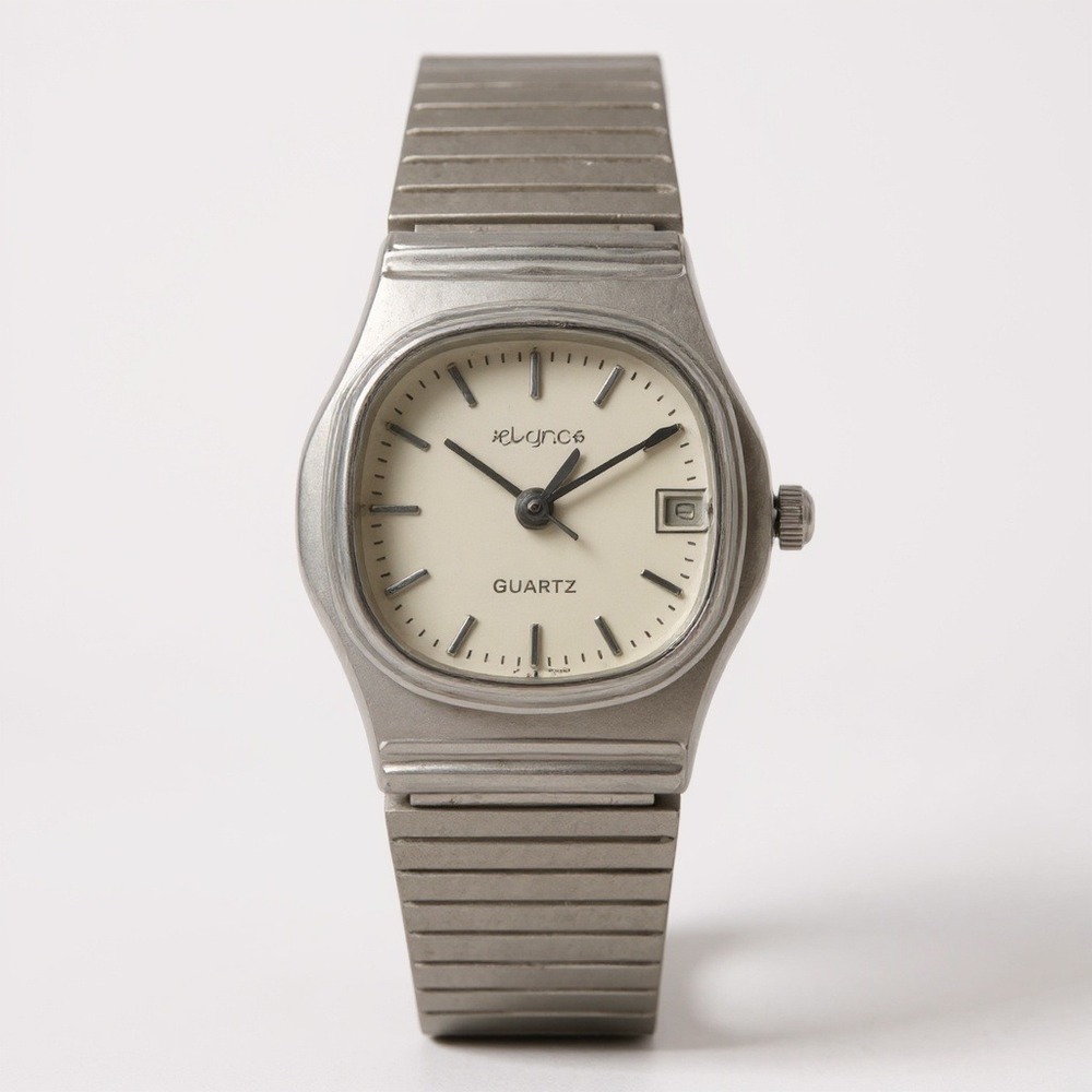 Advance Quartz Watch Womens Silver Tone Stainless Steel Date Japan‎